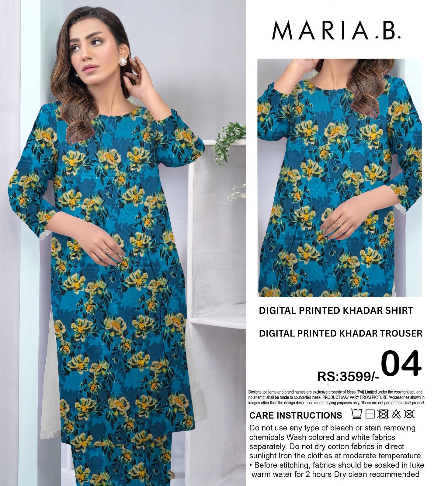 MARIA.B KHADDAR TWO PIECE