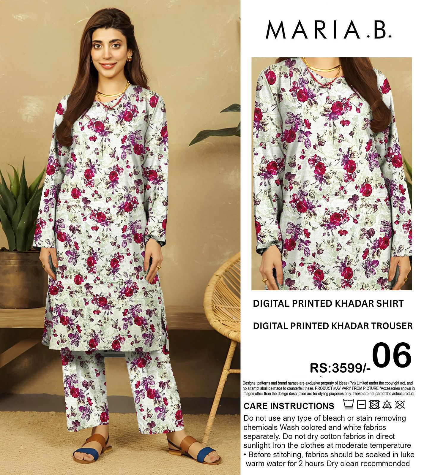MARIA.B KHADDAR TWO PIECE