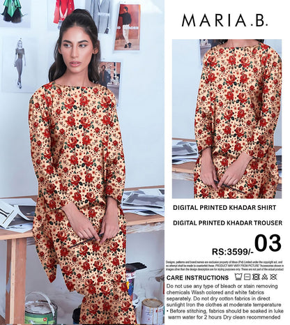 MARIA.B KHADDAR TWO PIECE