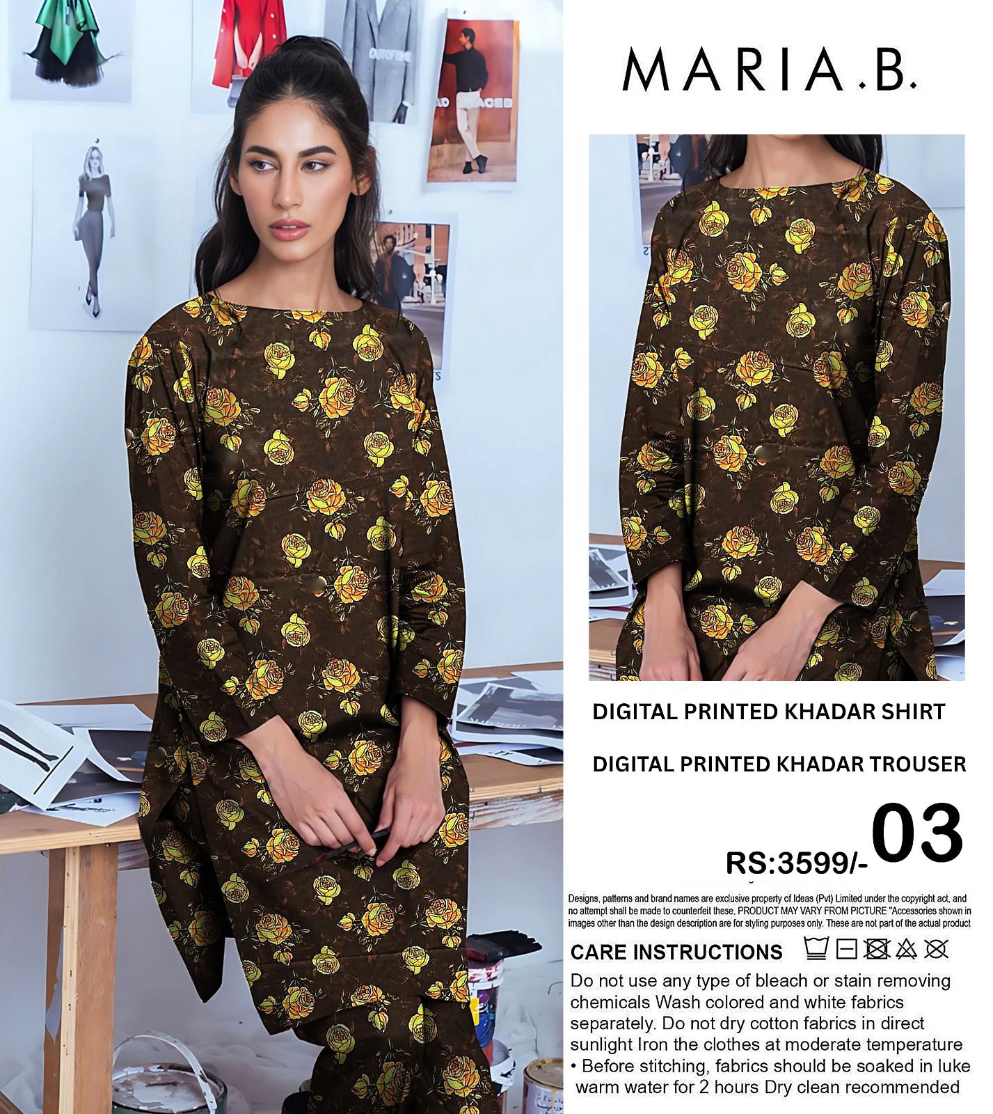 MARIA.B KHADDAR TWO PIECE
