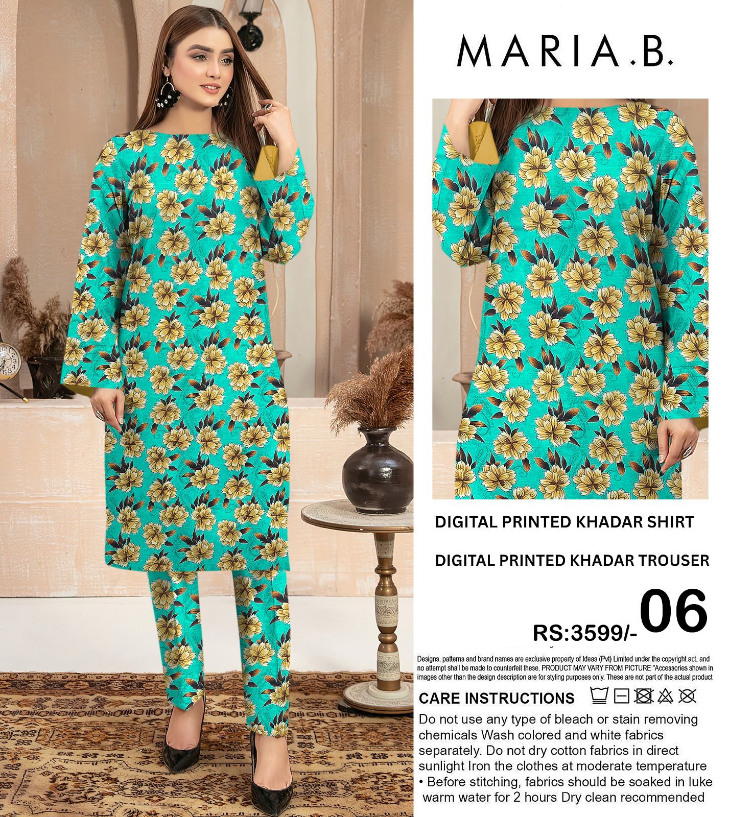 MARIA.B KHADDAR TWO PIECE