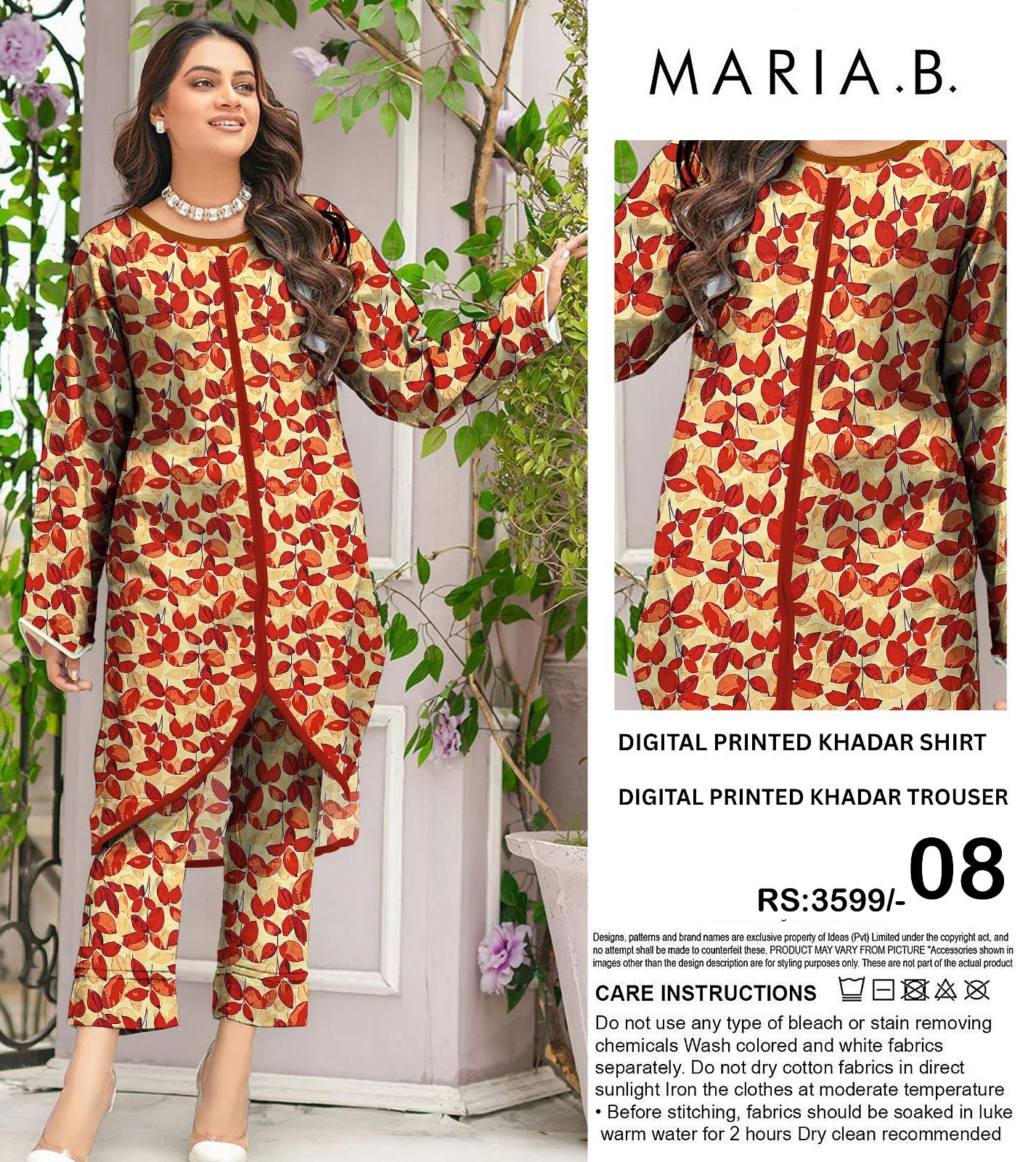 MARIA.B KHADDAR TWO PIECE