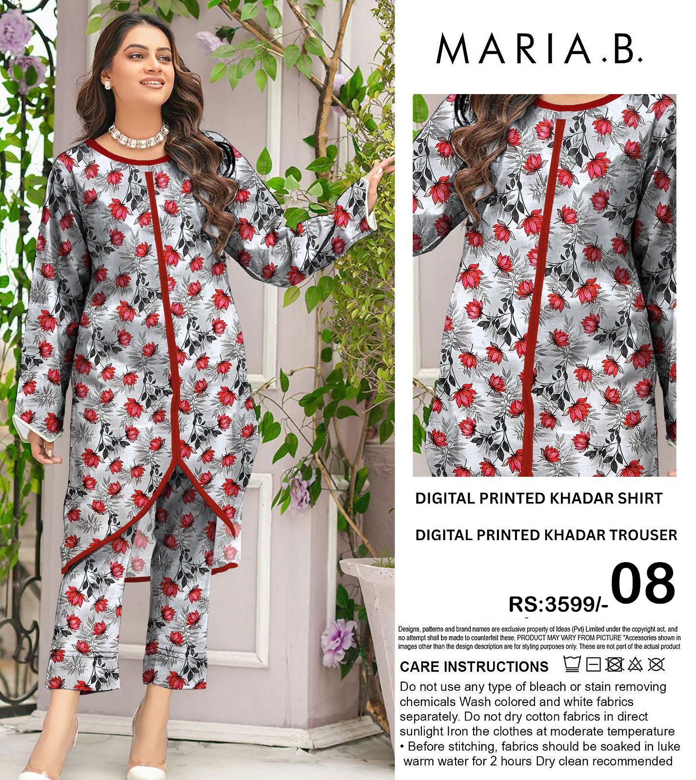 MARIA.B KHADDAR TWO PIECE