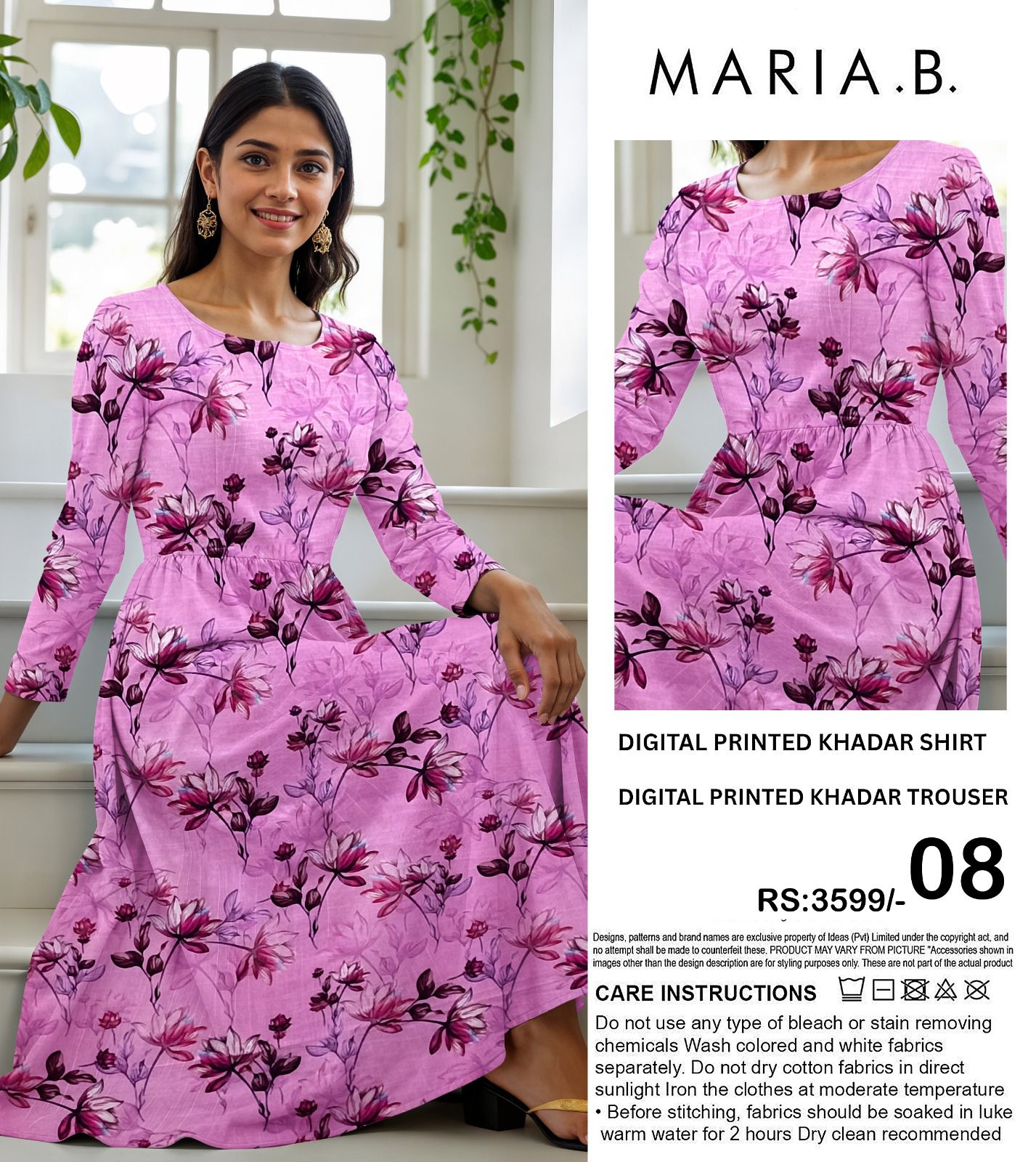 MARIA.B KHADDAR TWO PIECE