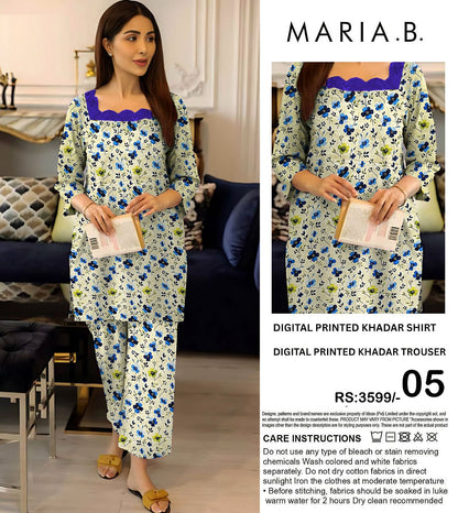 MARIA.B KHADDAR TWO PIECE