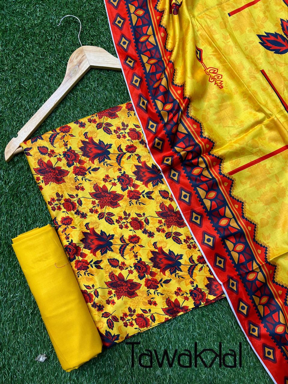 TAWAKAL LINEN THREE PIECE