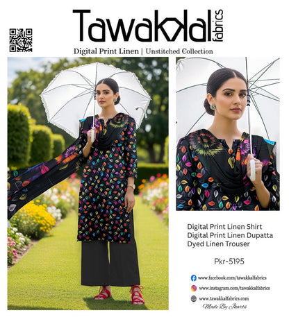 TAWAKAL LINEN THREE PIECE