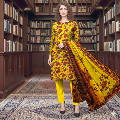 TAWAKAL LINEN THREE PIECE