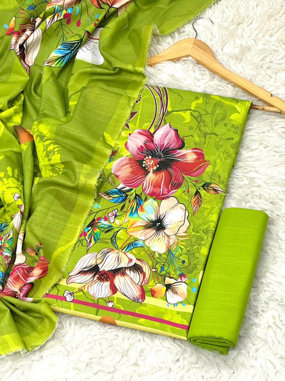 ZELLBURY KHADDAR THREE PIECE