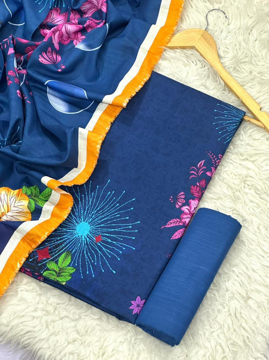 ZELLBURY KHADDAR THREE PIECE