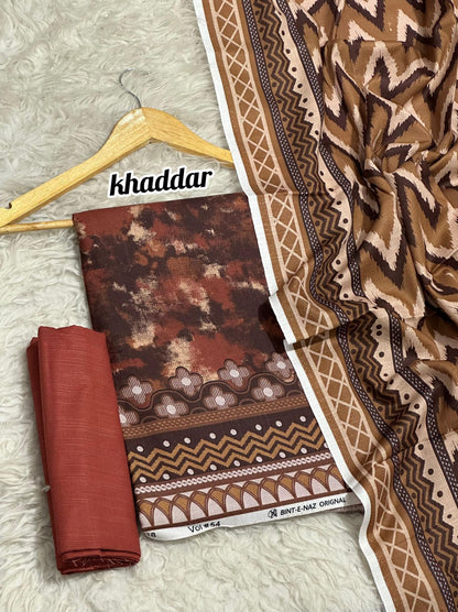 BINT E NAZ KHADDAR THREE PIECE