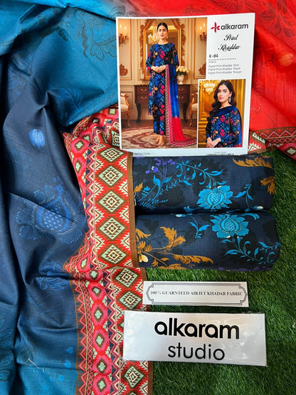 AL KARAM KHADDAR THREE PIECE