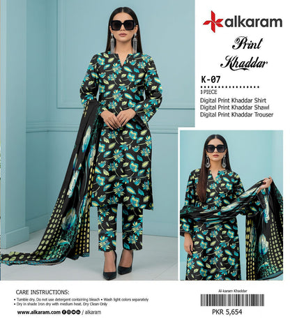 AL KARAM KHADDAR THREE PIECE