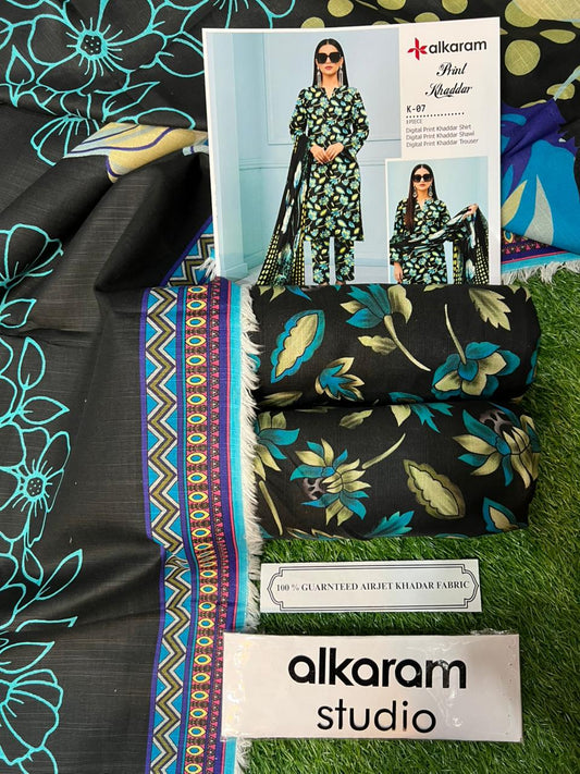 AL KARAM KHADDAR THREE PIECE