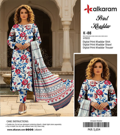 AL KARAM KHADDAR THREE PIECE