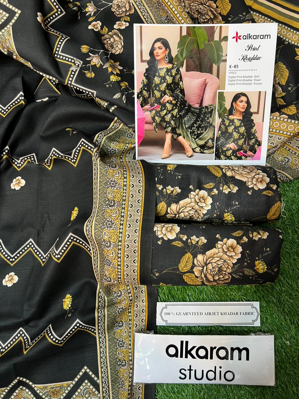 AL KARAM KHADDAR THREE PIECE