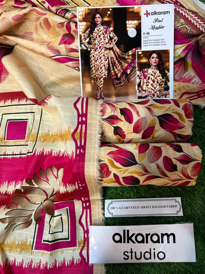 AL KARAM KHADDAR THREE PIECE