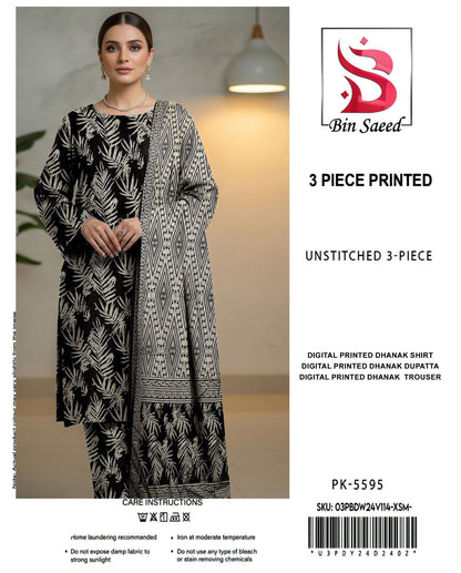 BIN SAEED DHANAK THREE PIECE