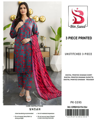 BIN SAEED DHANAK THREE PIECE