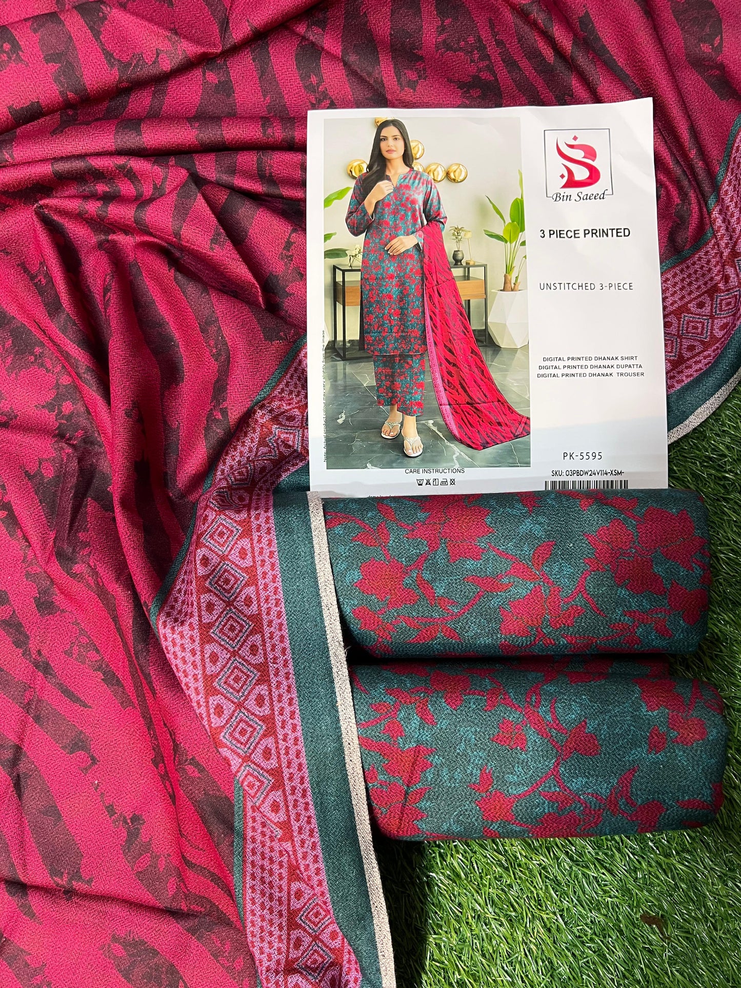 BIN SAEED DHANAK THREE PIECE