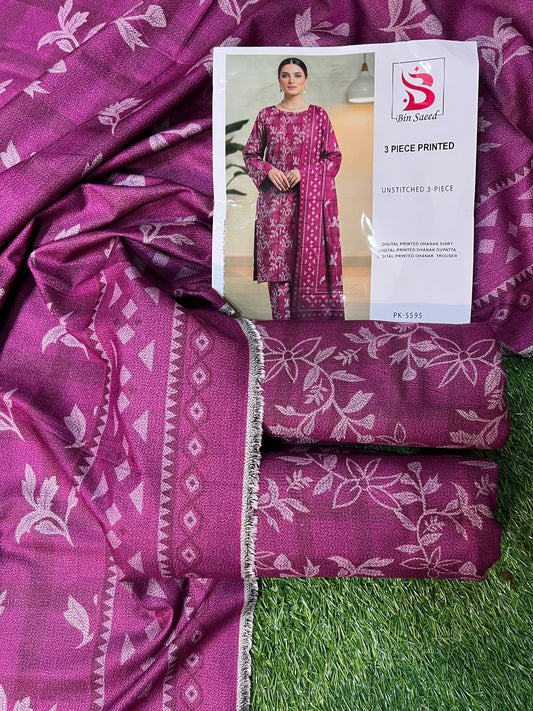 BIN SAEED DHANAK THREE PIECE