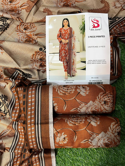 BIN SAEED DHANAK THREE PIECE