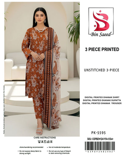 BIN SAEED DHANAK THREE PIECE