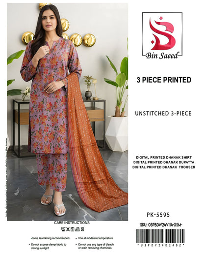 BIN SAEED DHANAK THREE PIECE