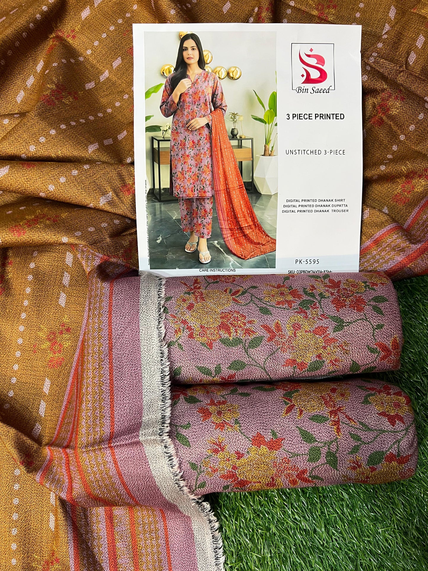 BIN SAEED DHANAK THREE PIECE