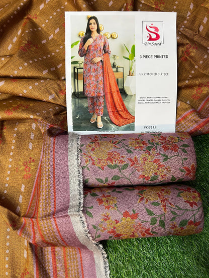 BIN SAEED DHANAK THREE PIECE