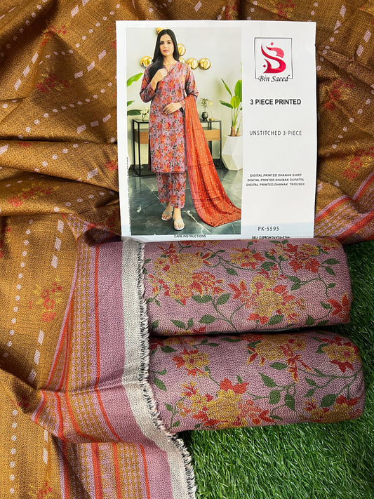 BIN SAEED DHANAK THREE PIECE