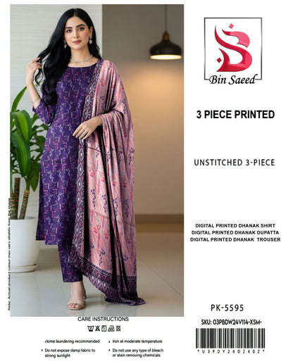 BIN SAEED DHANAK THREE PIECE