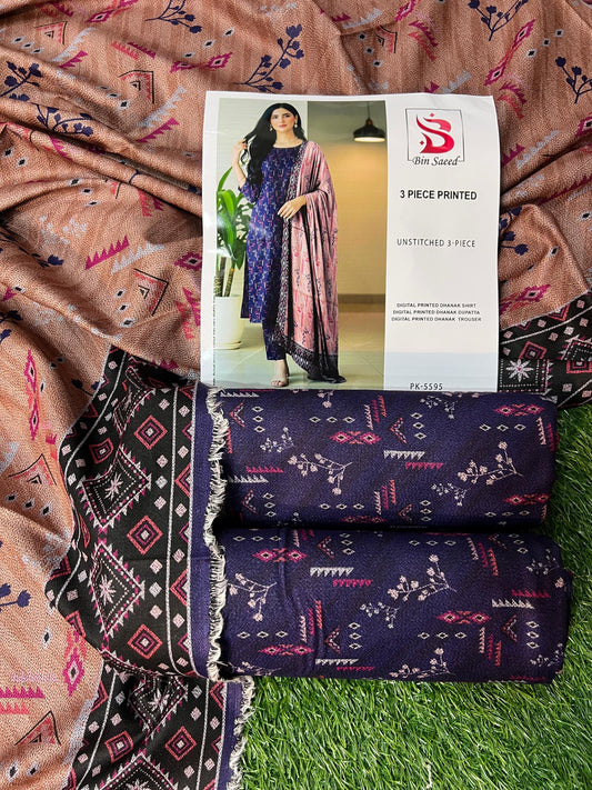 BIN SAEED DHANAK THREE PIECE