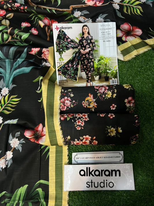 AL KARAM KHADDAR THREE PIECE