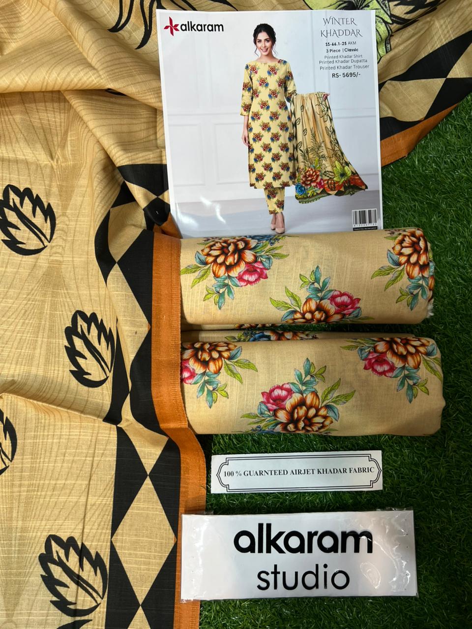 AL KARAM KHADDAR THREE PIECE