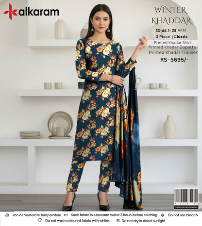 AL KARAM KHADDAR THREE PIECE