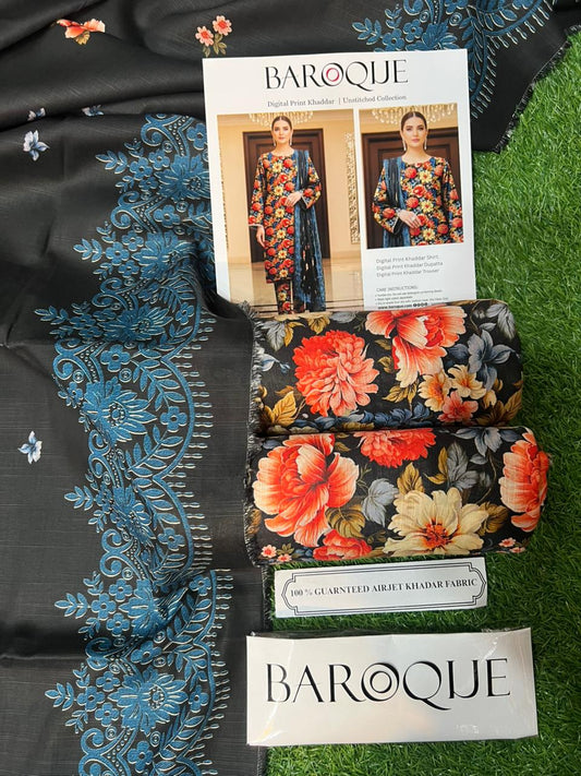 BAROQUE KHADDAR THREE PIECE