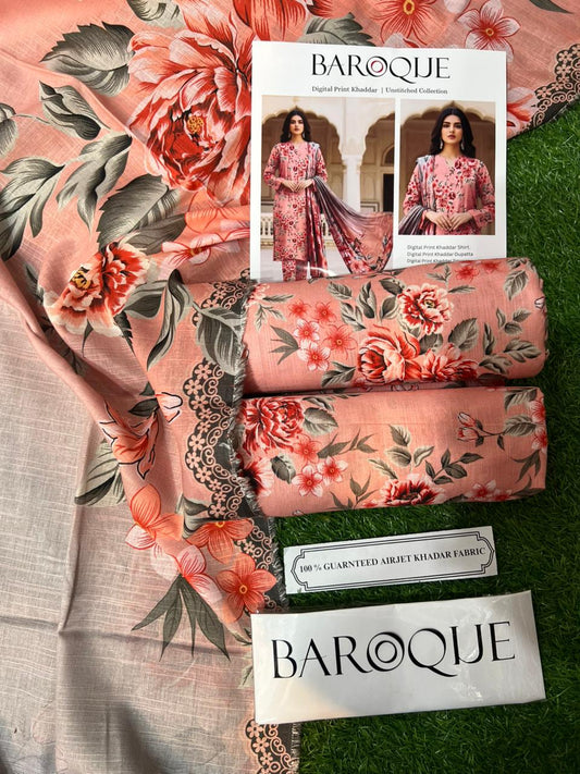 BAROQUE KHADDAR THREE PIECE