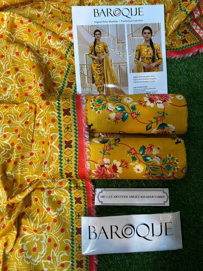 BAROQUE KHADDAR THREE PIECE