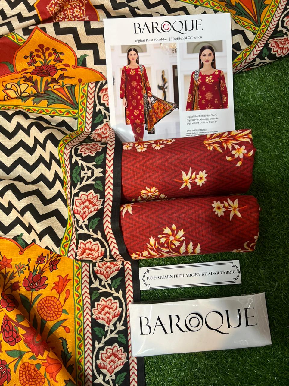BAROQUE KHADDAR THREE PIECE