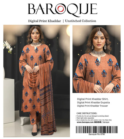 BAROQUE KHADDAR THREE PIECE