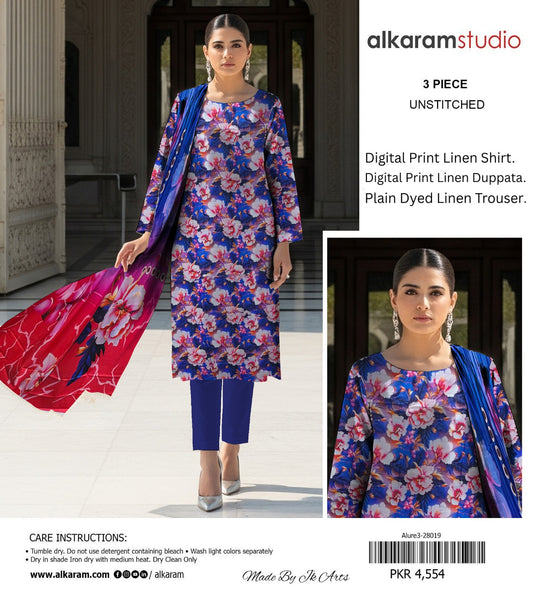 AL KARAM LINEN THREE PIECE