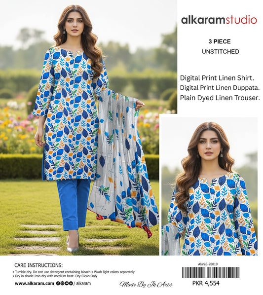 AL KARAM LINEN THREE PIECE