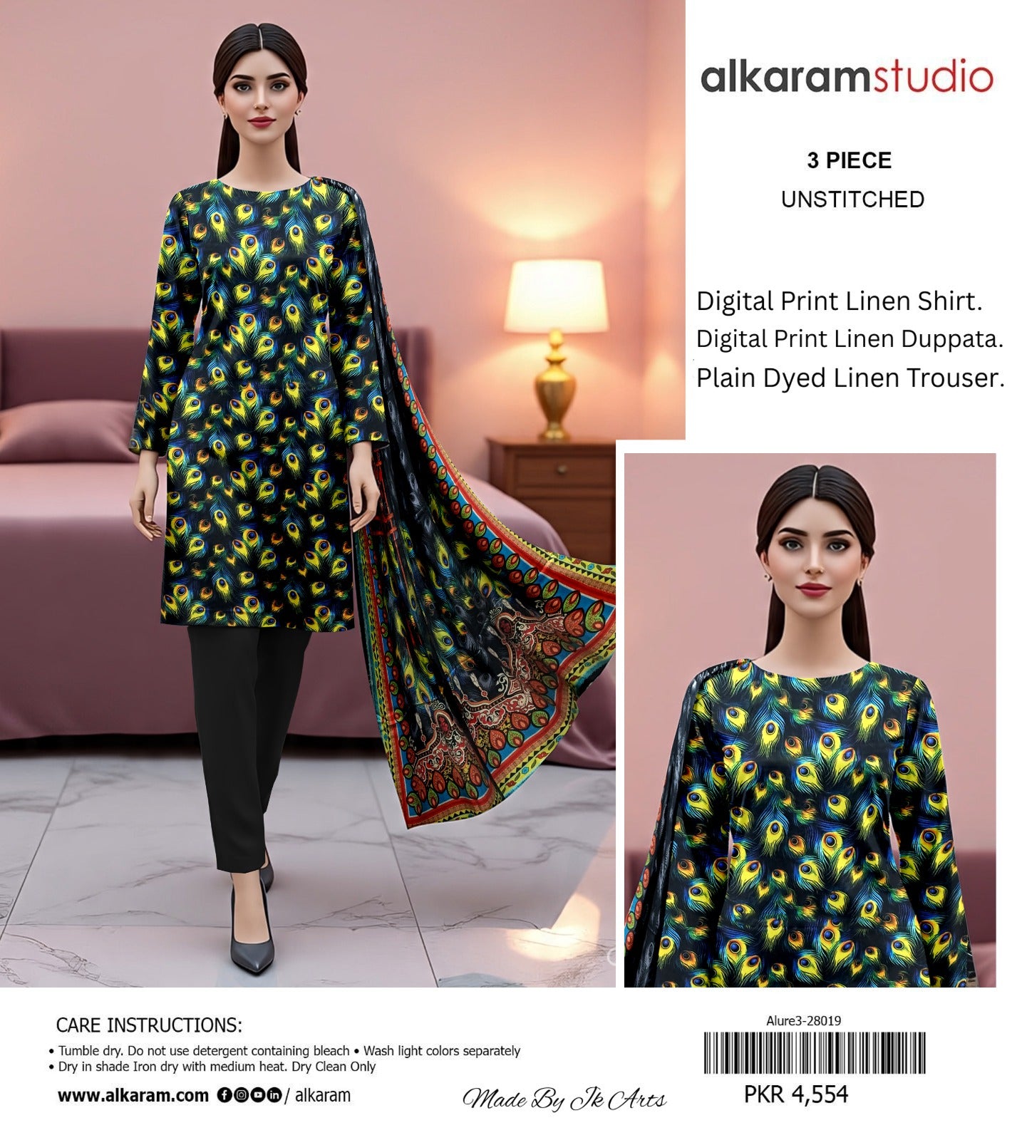 AL KARAM LINEN THREE PIECE