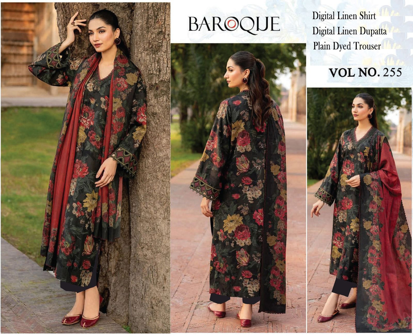 BAROQUE LINEN THREE PIECE