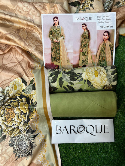 BAROQUE LINEN THREE PIECE