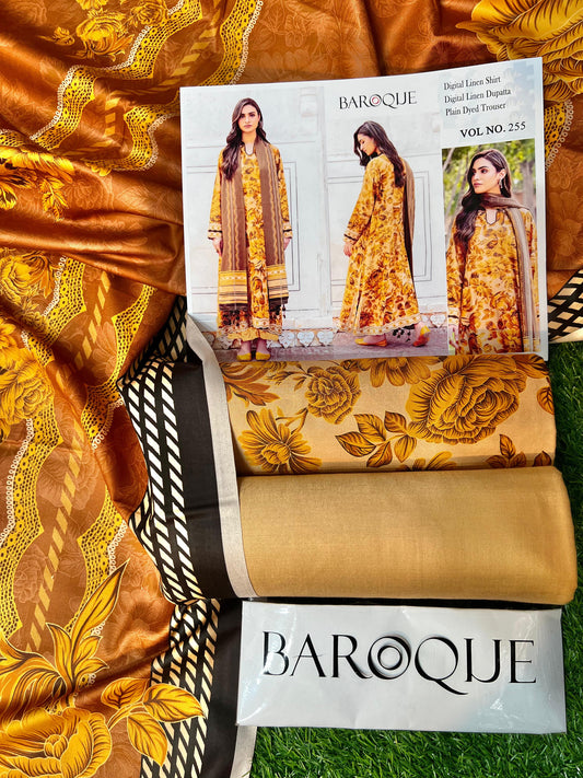 BAROQUE LINEN THREE PIECE