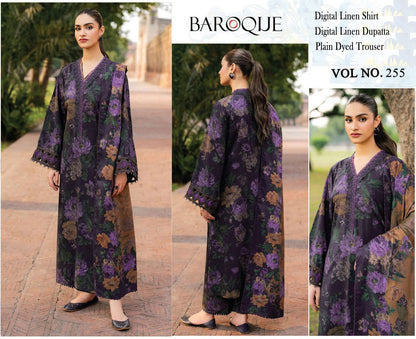 BAROQUE LINEN THREE PIECE