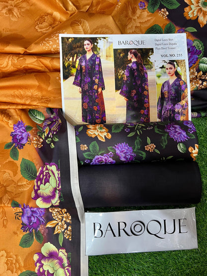 BAROQUE LINEN THREE PIECE