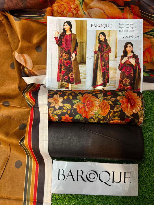 BAROQUE LINEN THREE PIECE